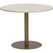 Iska Cream / Antique Brass Bistro Table